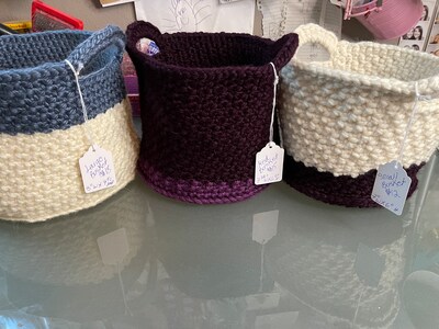 Hand Crocheted Nesting Baskets - image1